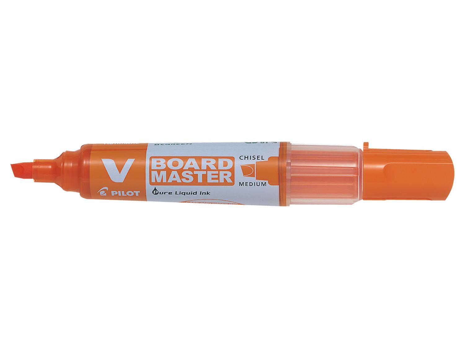 Pilot V-Board Master Whiteboard Marker Orange Medium - Chisel Tip (10)