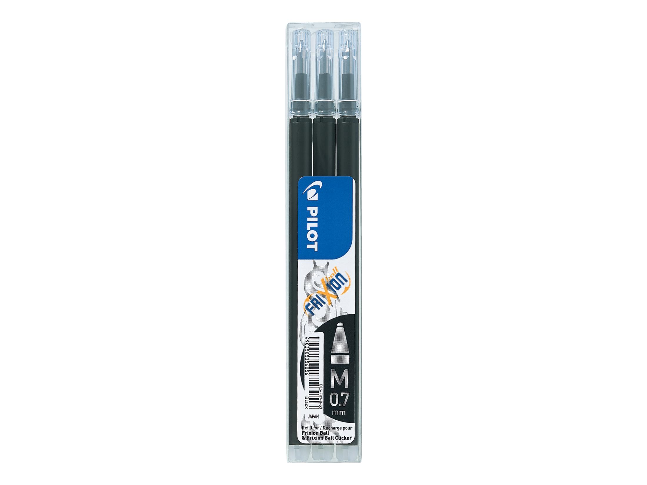 Pilot FriXion Ball Refills - Black - Medium Tip (3)