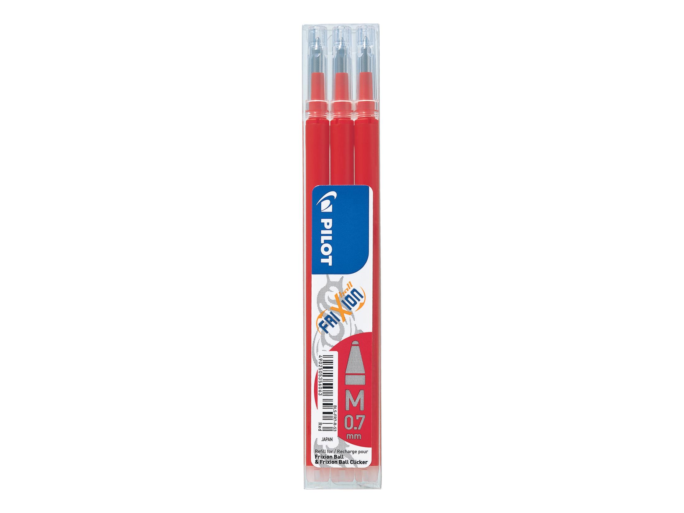 Pilot FriXion Ball Refills - Red - Medium Tip (3)