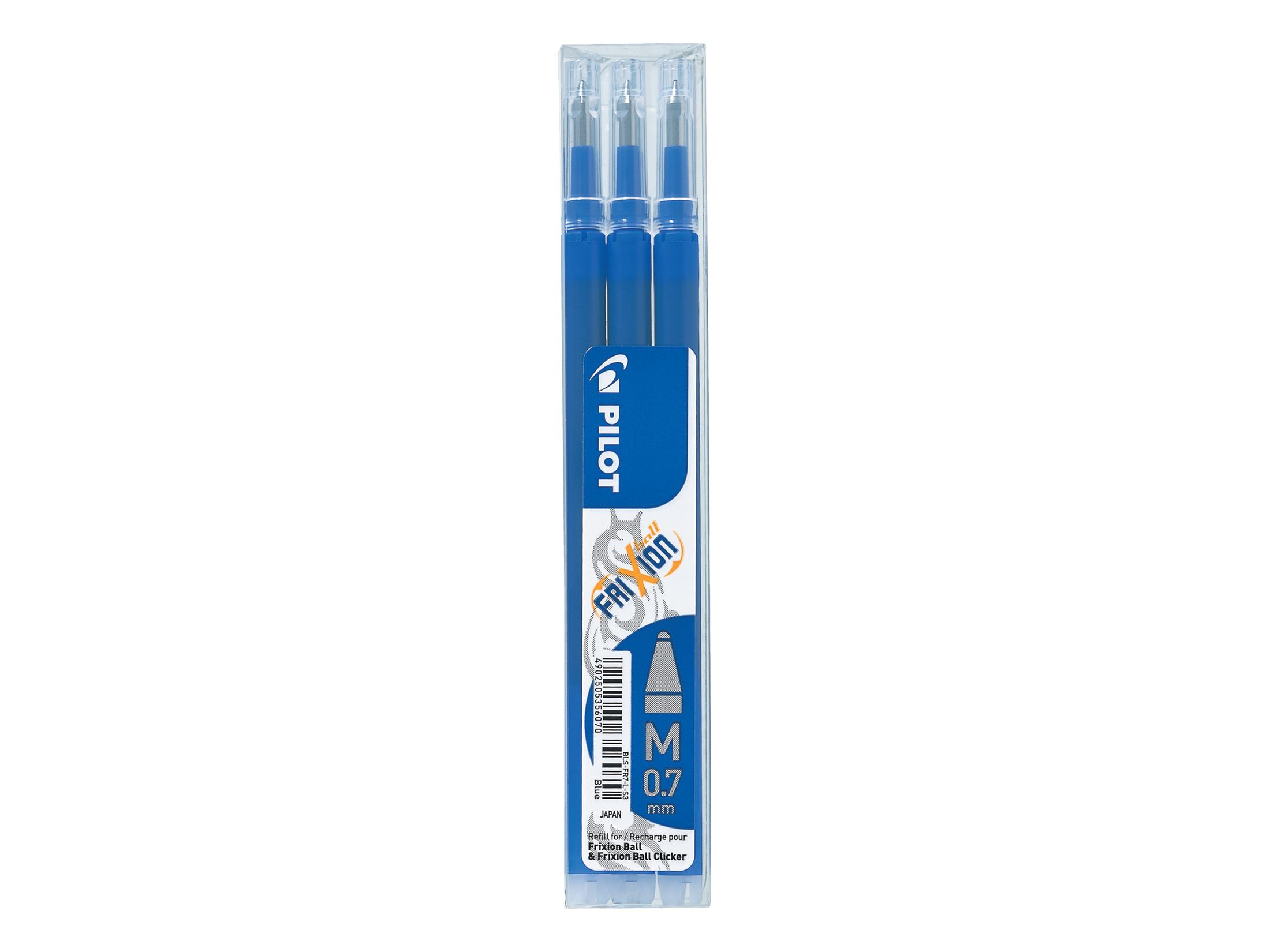 Pilot FriXion Ball Refills - Blue - Medium Tip (3)