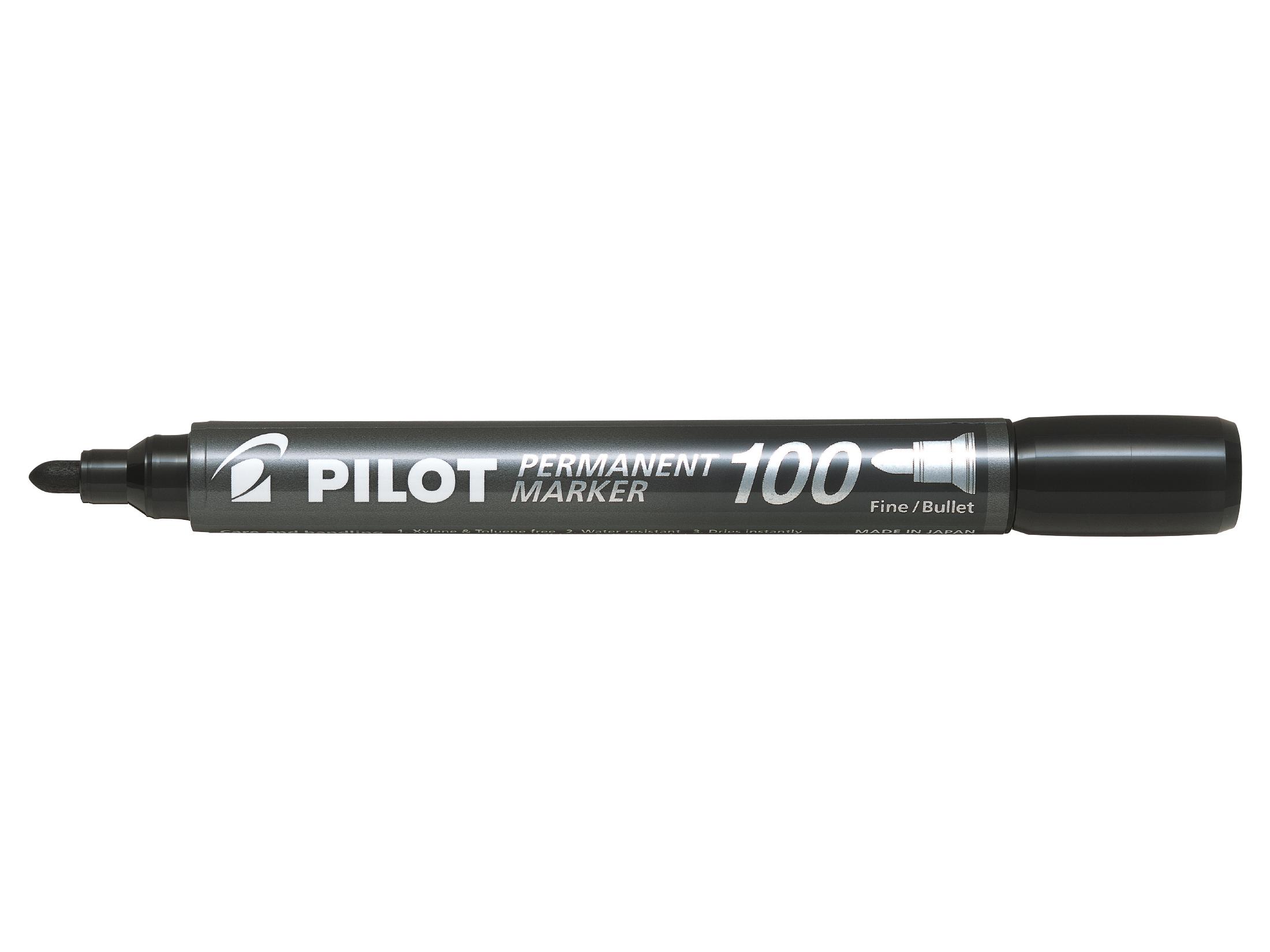 Pilot Permanent Marker 100 Value Pack Box 15+5 Black - Bullet Tip (20)