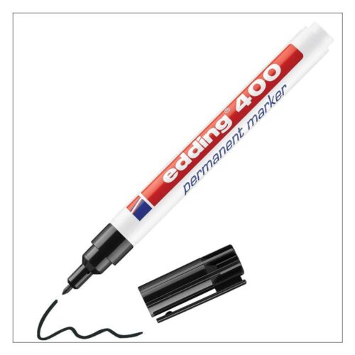 e-400 Permanent Marker Black Fine (10)
