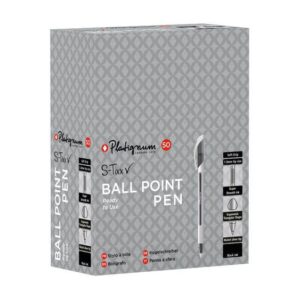 Snopake S-Tixx Black Ball Point Pen - 1 Box of 50 pens