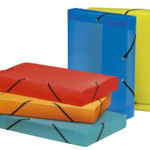 Exacompta Linicolor Filing Box PP 40mm Spine A4 - Pack of 11 Assorted