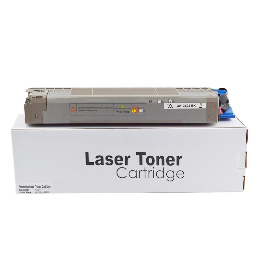 Remanufactured OKI C822 Black Toner 44844616