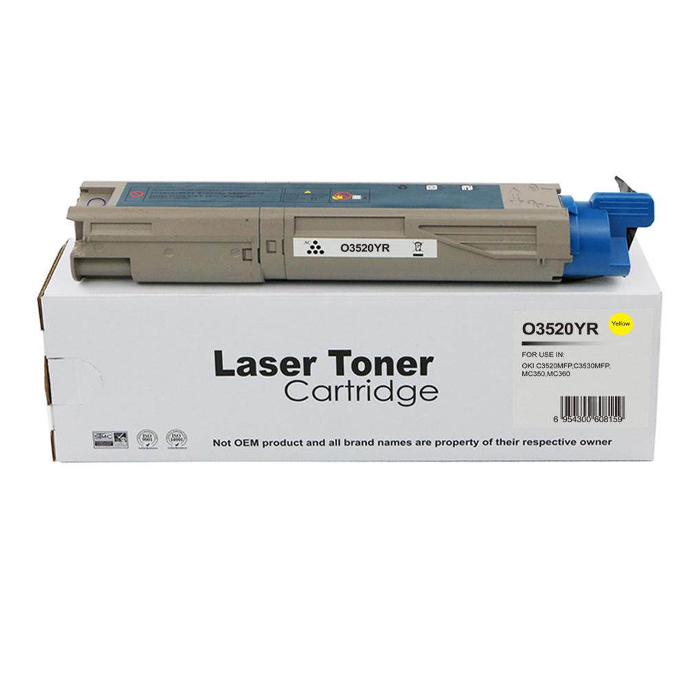 Remanufactured OKI C3520 Yellow Toner 43459321