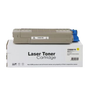 Remanufactured OKI C5800 Std Yellow Toner 43324421