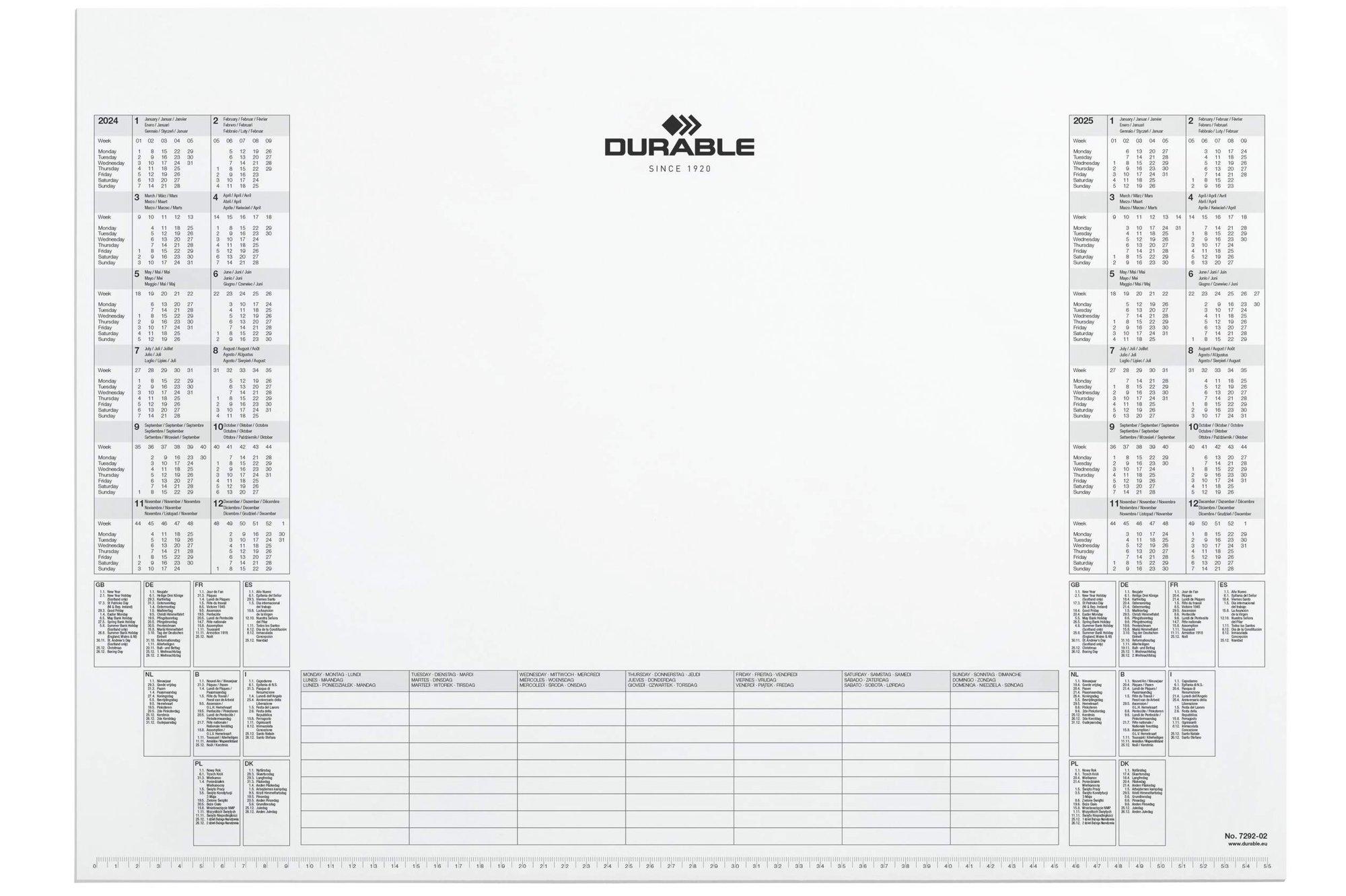 Durable Calendar Pad Refill for Desk Mat