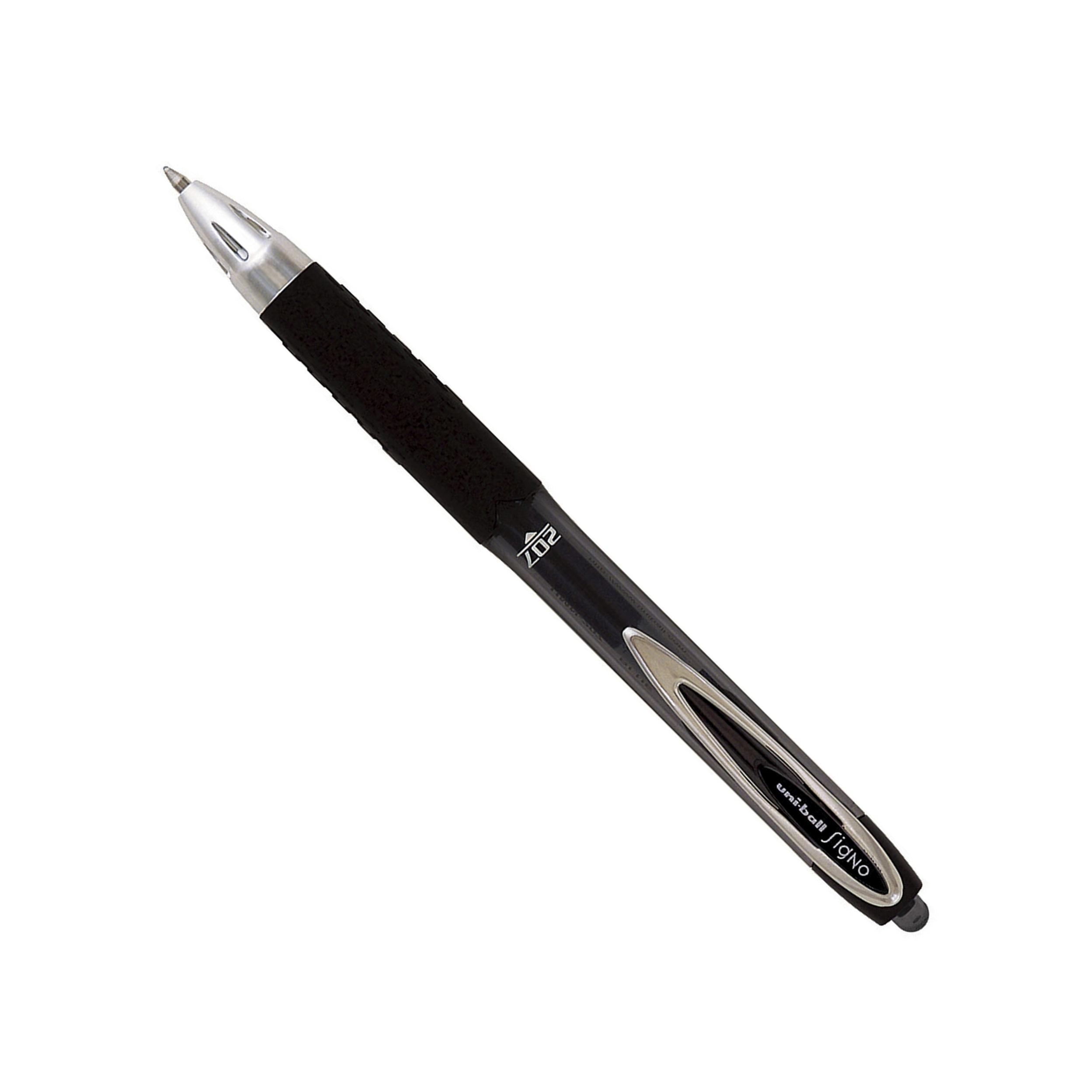Uni-ball 207E Signo Rollerball Gel Pen Black Pack of 12