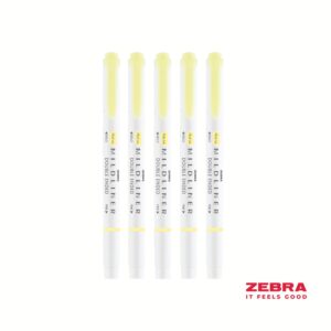 Zebra MILDLINER Double Ended Fluorescent Yellow Box Highlighter 10