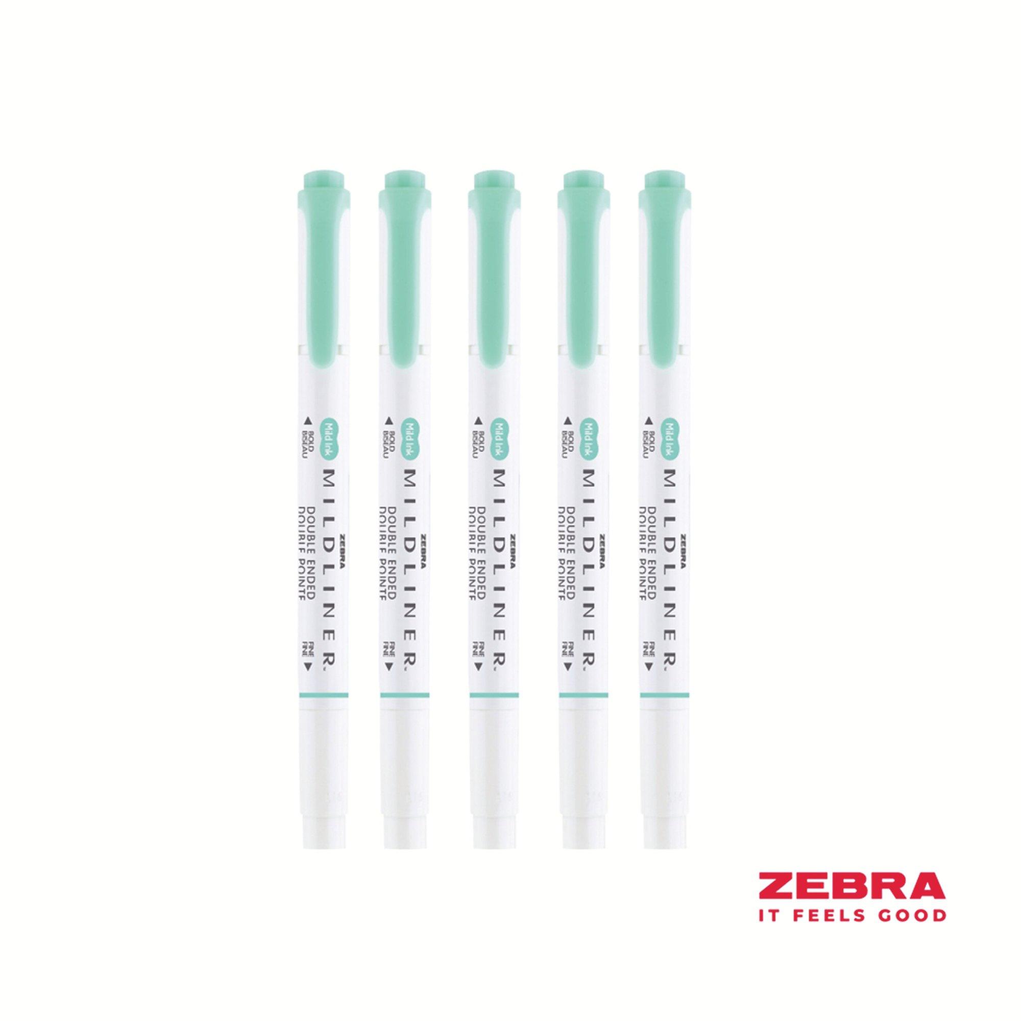 Zebra MILDLINER Double Ended Fluorescent Green Highlighter Box 10