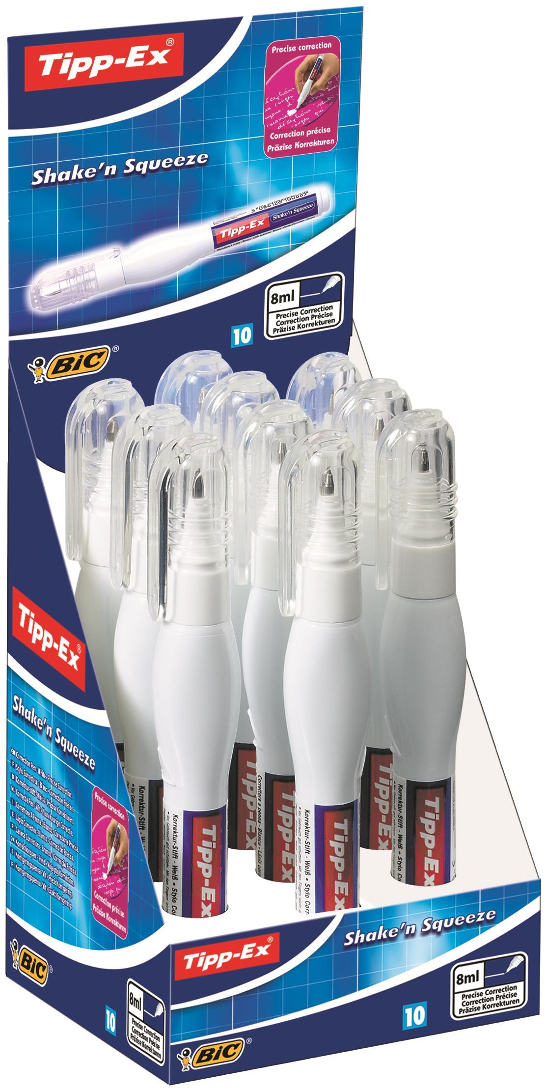 Tipp-Ex Shake n Squeeze 8ml White Pack of 10