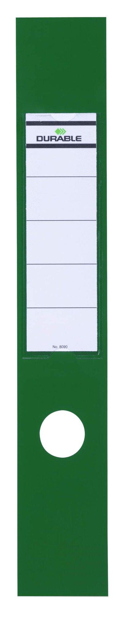 Durable ORDOFIX Spine Label 60mm Green (10)