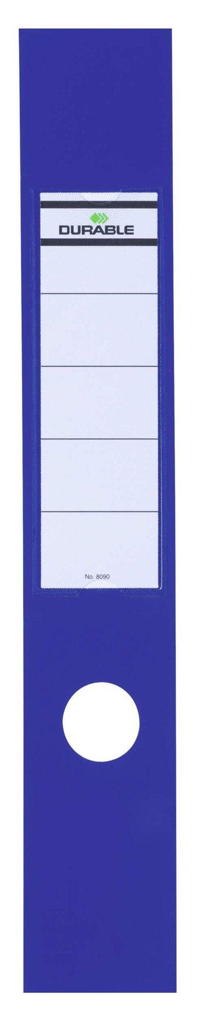 Durable ORDOFIX Spine Label 60mm Blue (10)