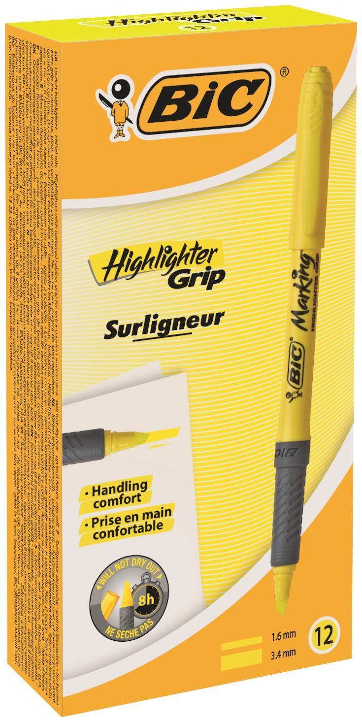 BIC Brite Liner Highlighters Yellow Pack of 12