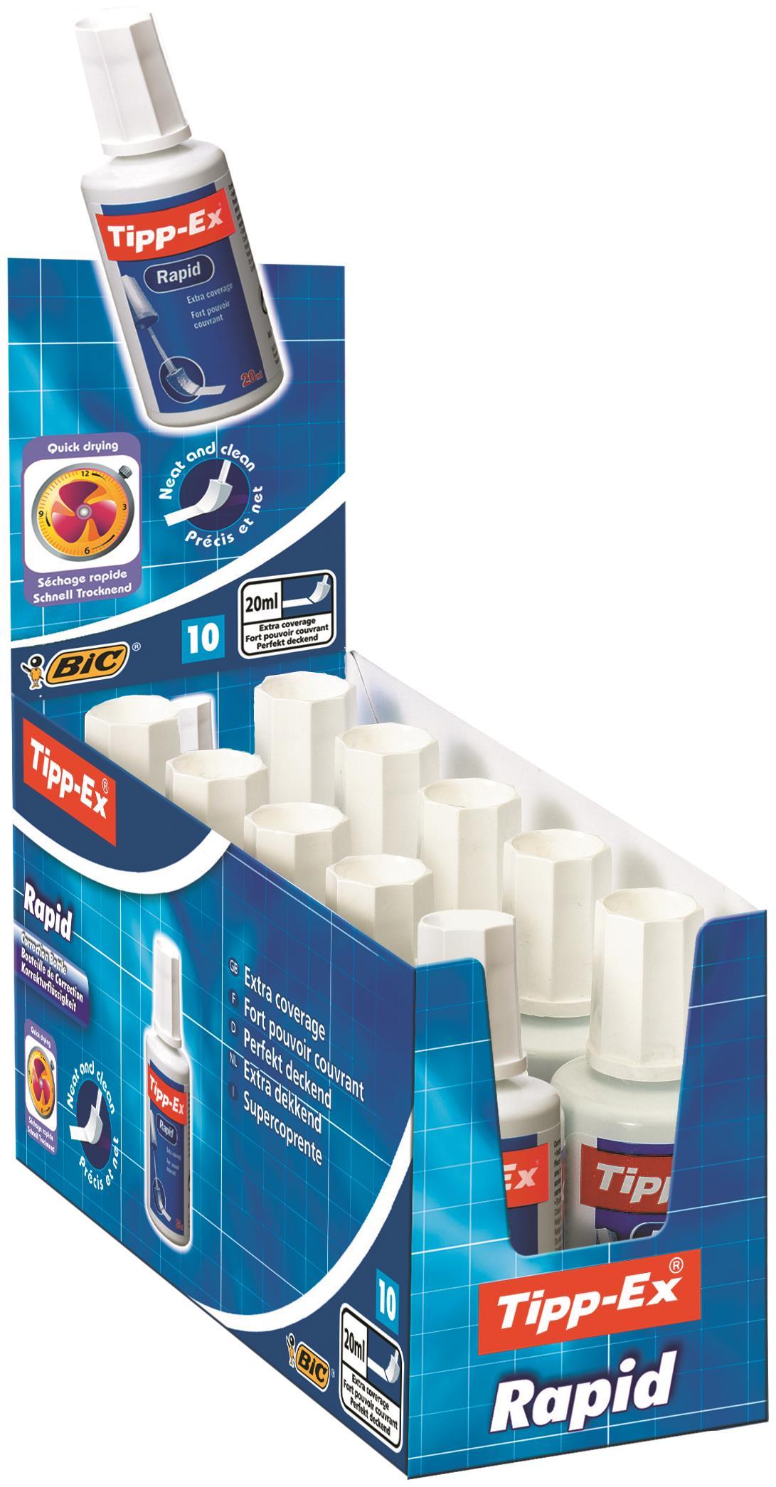 Tipp-Ex Rapid Fluid 20ml White Pack of 10