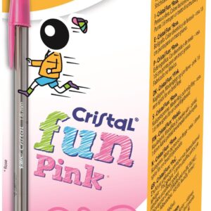 BIC Cristal Fun Pink Ballpoint Pen Large Pack of 20