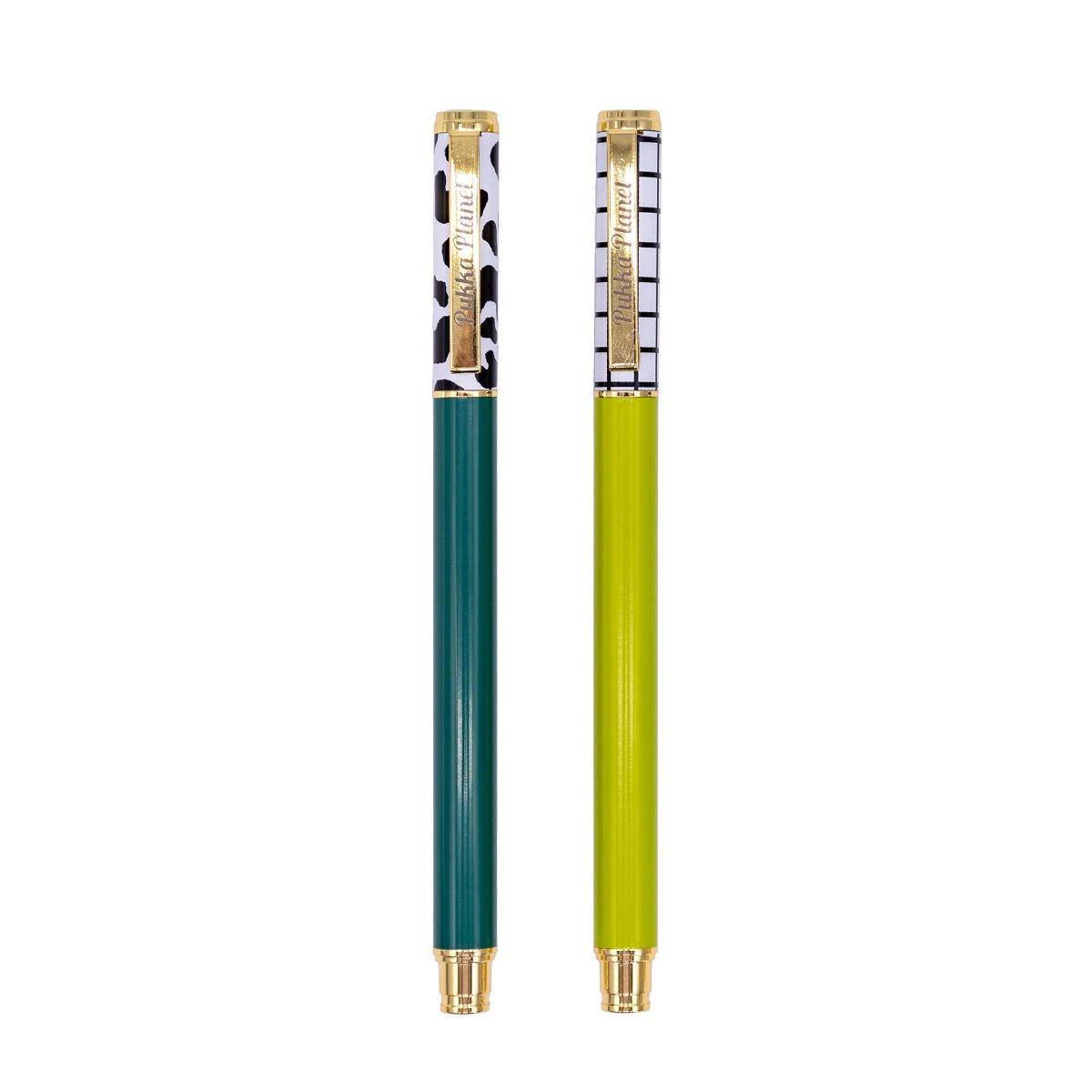 Pukka Planet Gel Pen (Pack of 2) - Blue/Green