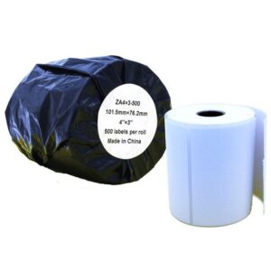 Compatible Zebra White Shipping Paper Labels Roll 500 pcs (ZA4X3-500)