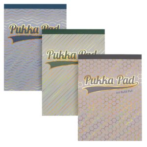 Pukka Pad Haze A4 Refill Pad 160 Pages 4 Hole Punched Sidebound with Margin (6) Assorted