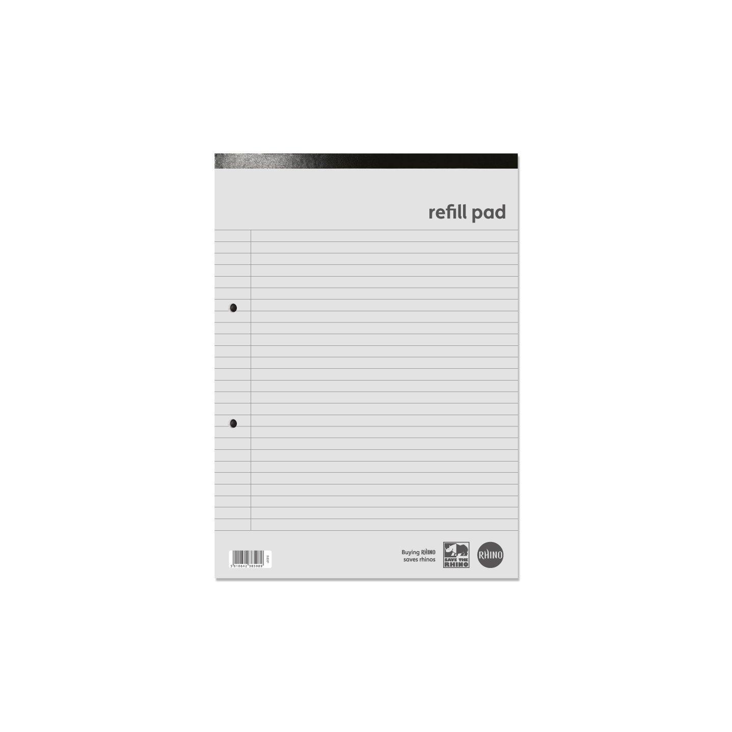Rhino Everyday Feint Ruled Margin Head Bound Refill Pad 160 Pages A4 Pack of 10 - R4RP-2