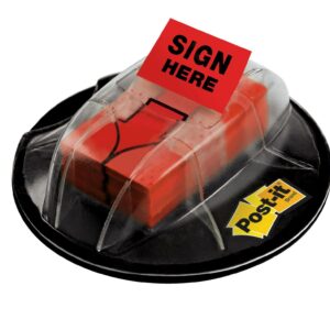 Post-it® Index Medium Flags SIGN HERE Symbol Red 25.4 mm x 43.2 mm 200 Flags/Dispenser 1 Dispenser/Pack