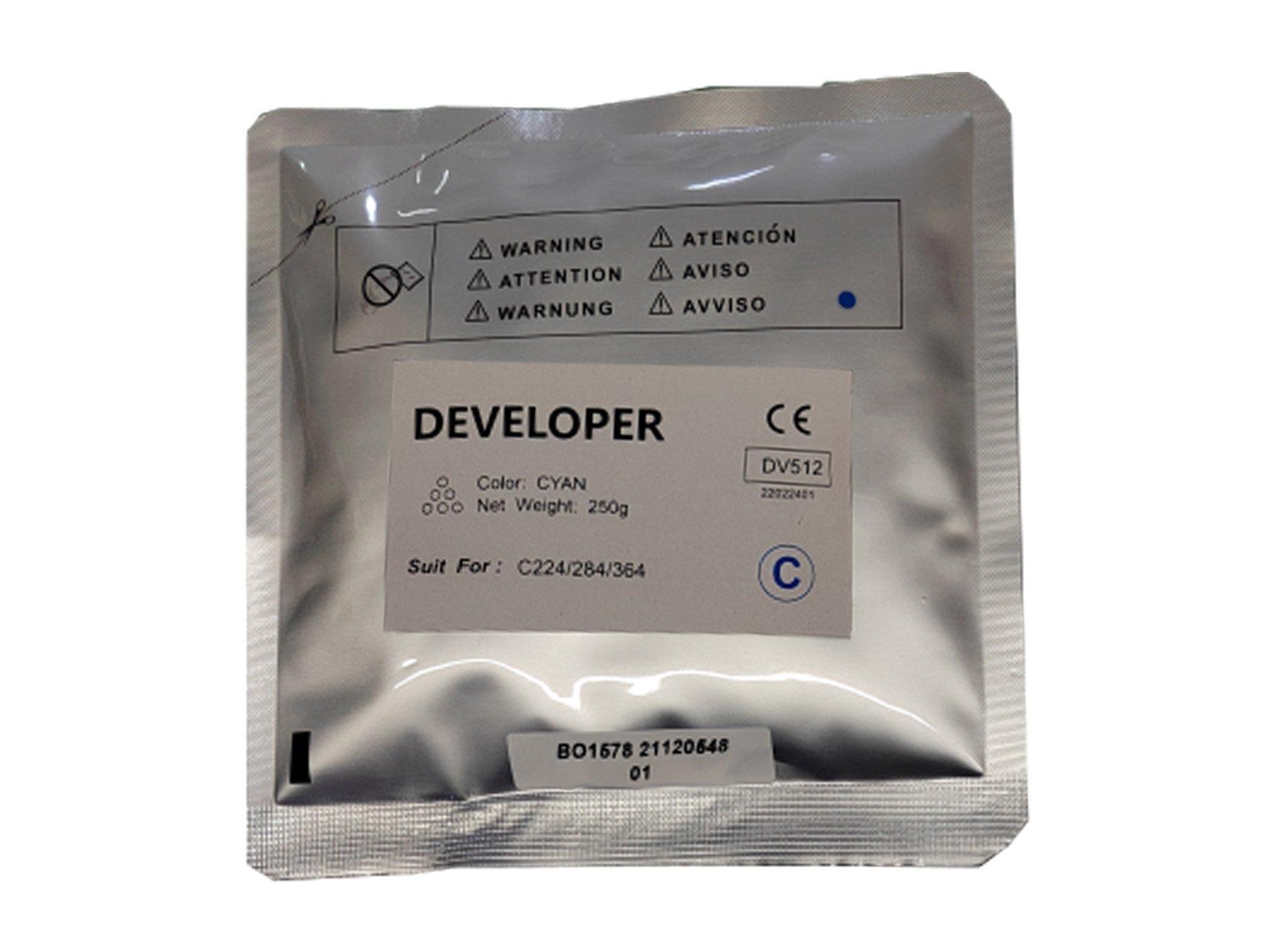 Compatible Konica Minolta DV512 Cyan Developer Bag