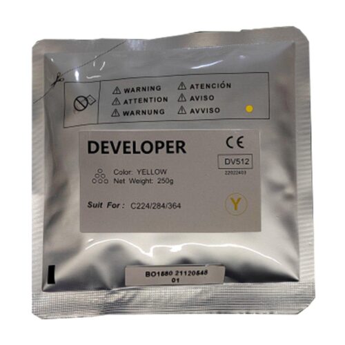 Compatible Konica Minolta DV512 Yellow Developer Bag