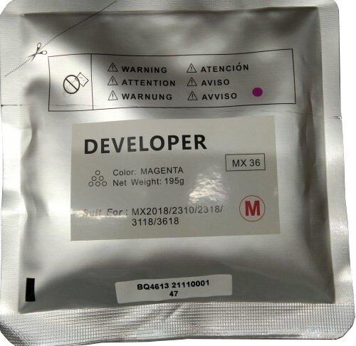 Compatible Sharp MX36 Magenta Developer Bag