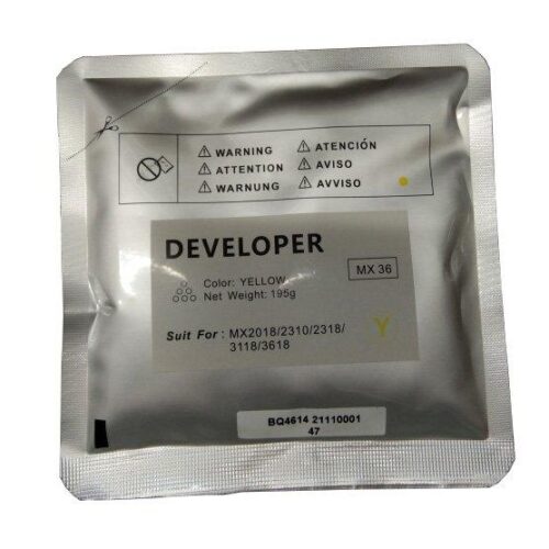 Compatible Sharp MX36 Yellow Developer Bag