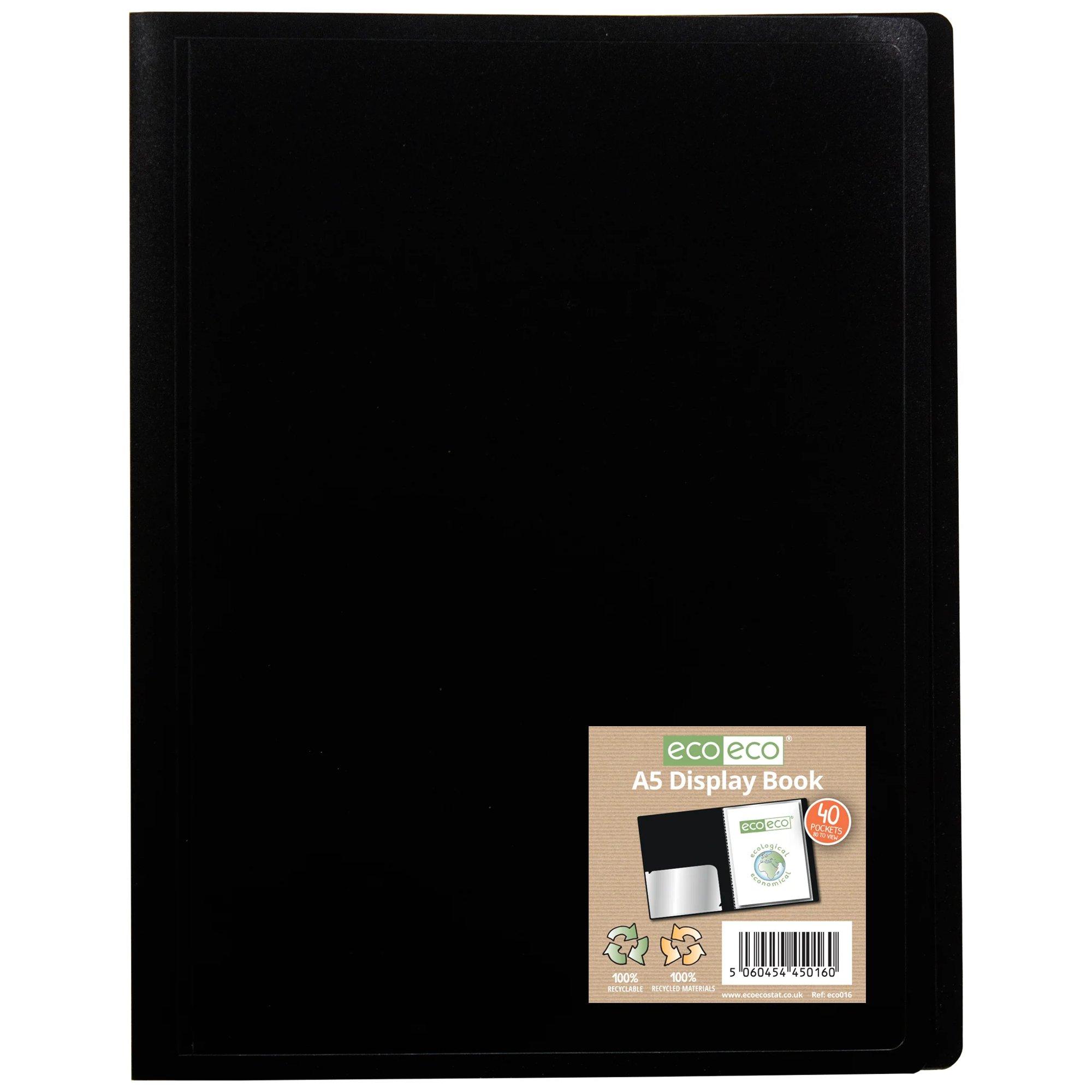 A5 100% Recycled 40 Pocket Flexicover Display Book (1)