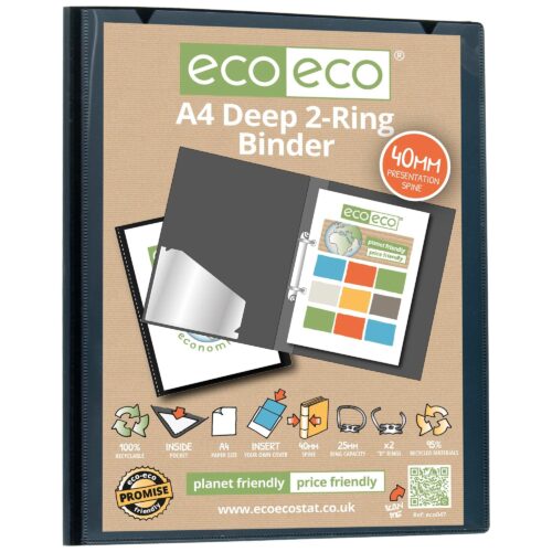 A4 95% Recycled Presentation Deep Ring Binder (1)