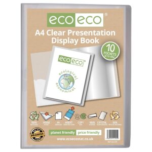 A4 50% Recycled Clear 10 Pocket Presentation Display Book (1)