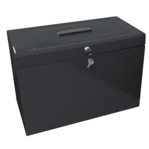 File Box with 5 Suspension Files - Foolscap Black