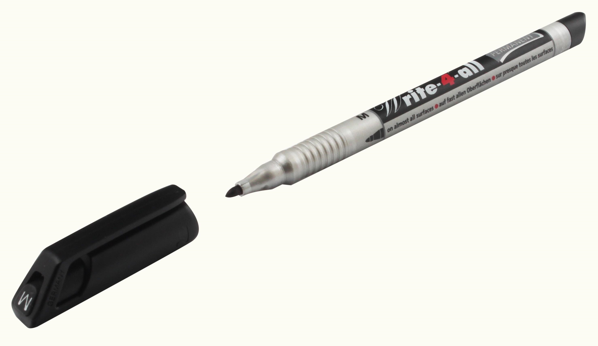 Stabilo Write-4-all Medium Permanent Marker Black - Pack of 10