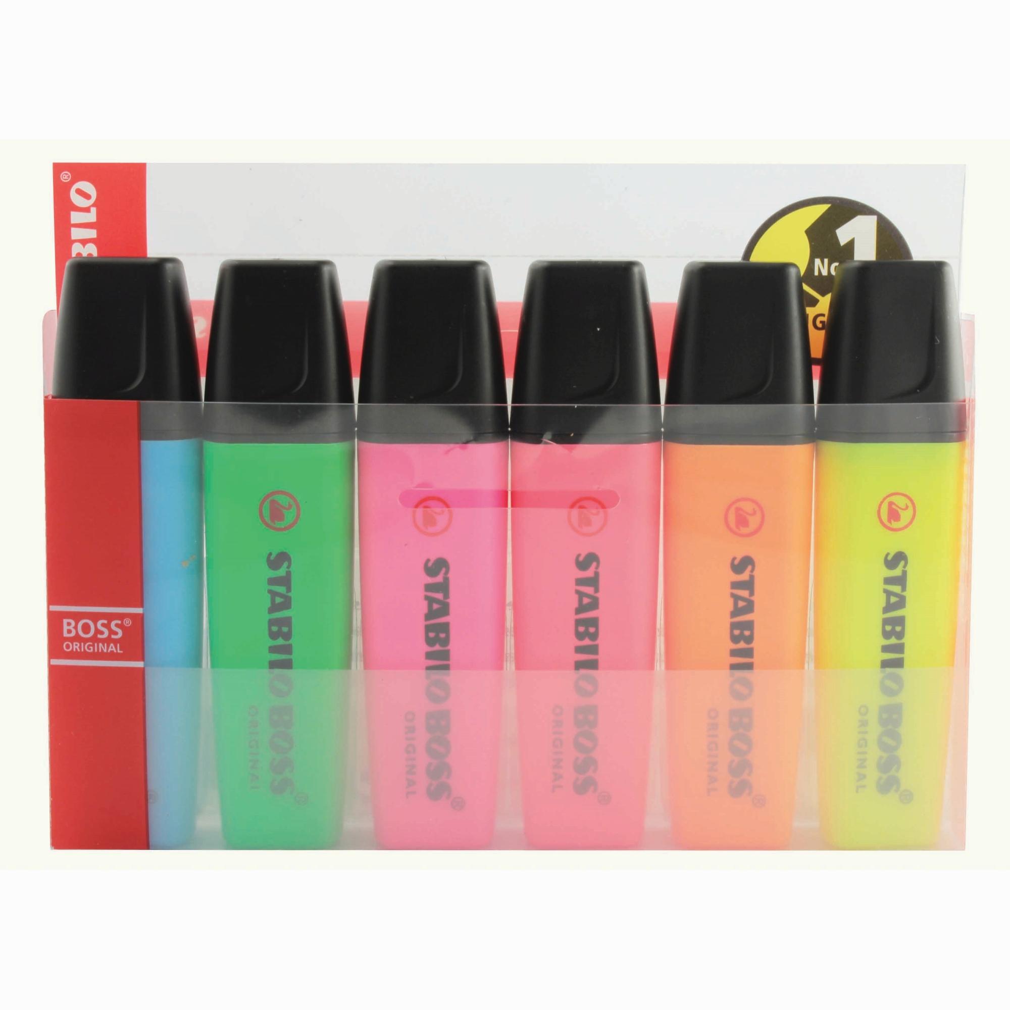 Stabilo BOSS Original Assorted Wallet - Pack of 6