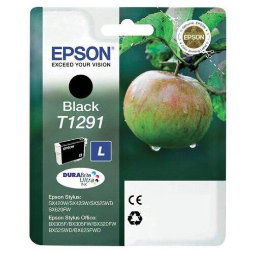 Original Epson T1291 High Capacity Black Ink Cartridge 380 Pages 11.2ml C13T12914010 C13T12914012