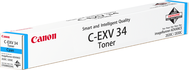 Original Canon CEXV34 Cyan Toner Ctg 3783B002AA