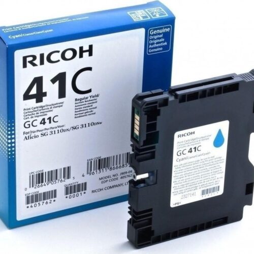 Original Ricoh SG2100 Cyan Gel Ink High Yield GC41C 405762