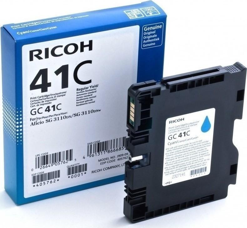 Original Ricoh SG2100 Cyan Gel Ink High Yield GC41C 405762