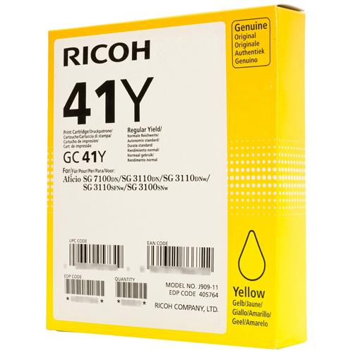 Original Ricoh SG2100 Yellow Gel Ink SY GC41YL 405768