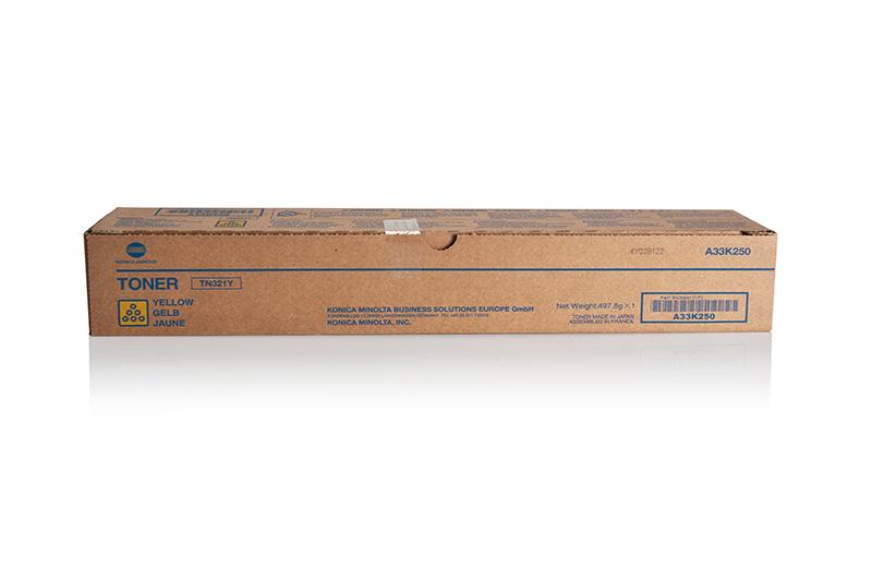 Original Konica Minolta Bizhub C224 Yellow Toner TN321Y A33K250