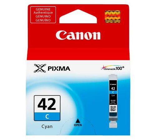 Original Canon 6385B001 (CLI-42C) Ink Cartridge Cyan 300 Photos 13ml