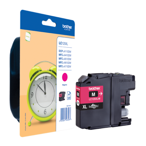 Original Brother LC125XLM Ink Cartridge Magenta 1.2K Pages 11ml