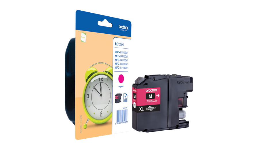 Original Brother LC125XLM Ink Cartridge Magenta 1.2K Pages 11ml