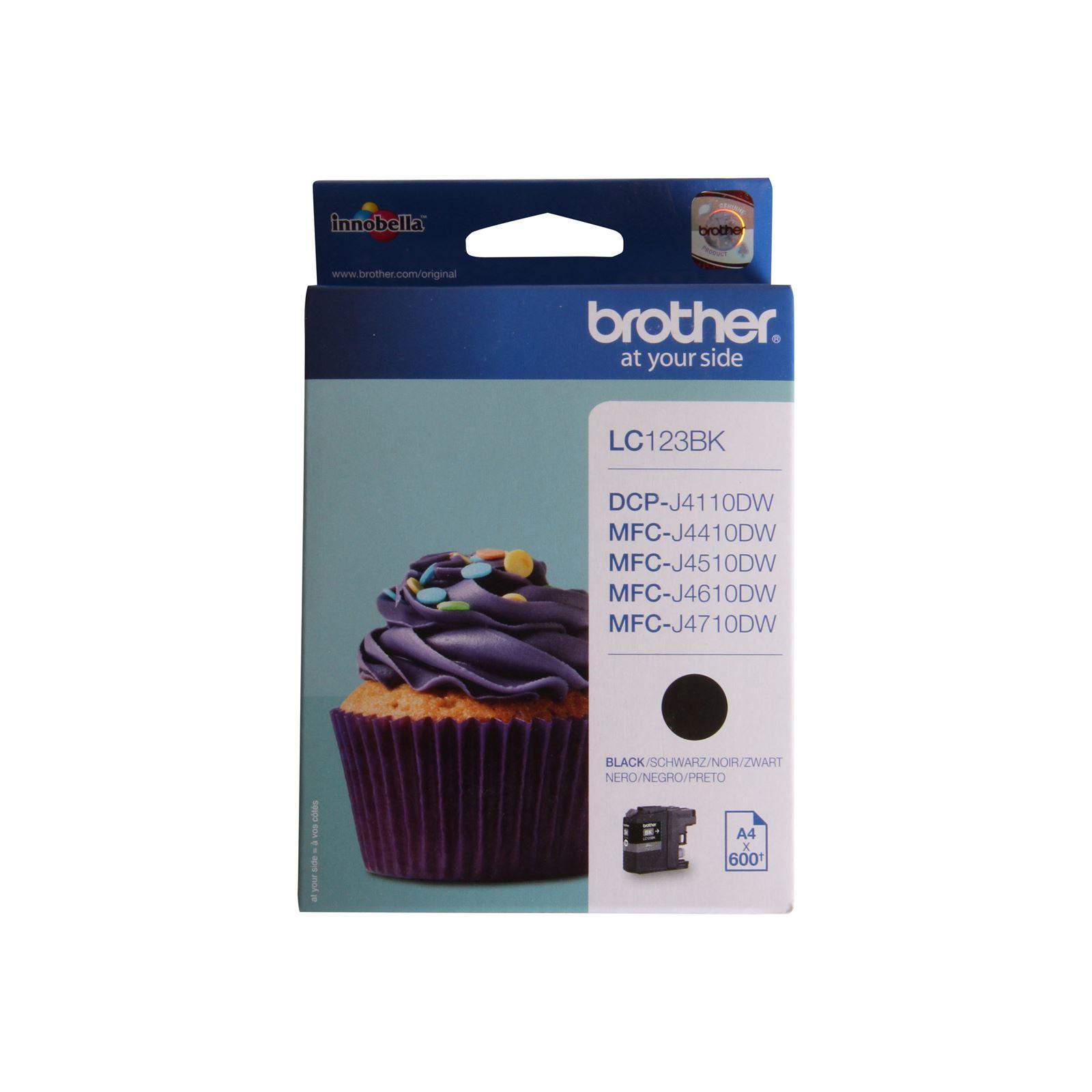 Original Brother LC123BK Ink Cartridge Black 600 Pages 11ml