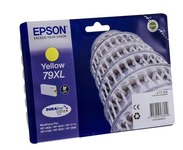 Original Epson 79XL High Capacity Yellow Ink Cartridge C13T79044010