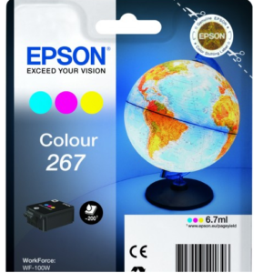 Original Epson C13T26704010 (267) Ink Cartridge Color 200 Pages 6.7ml