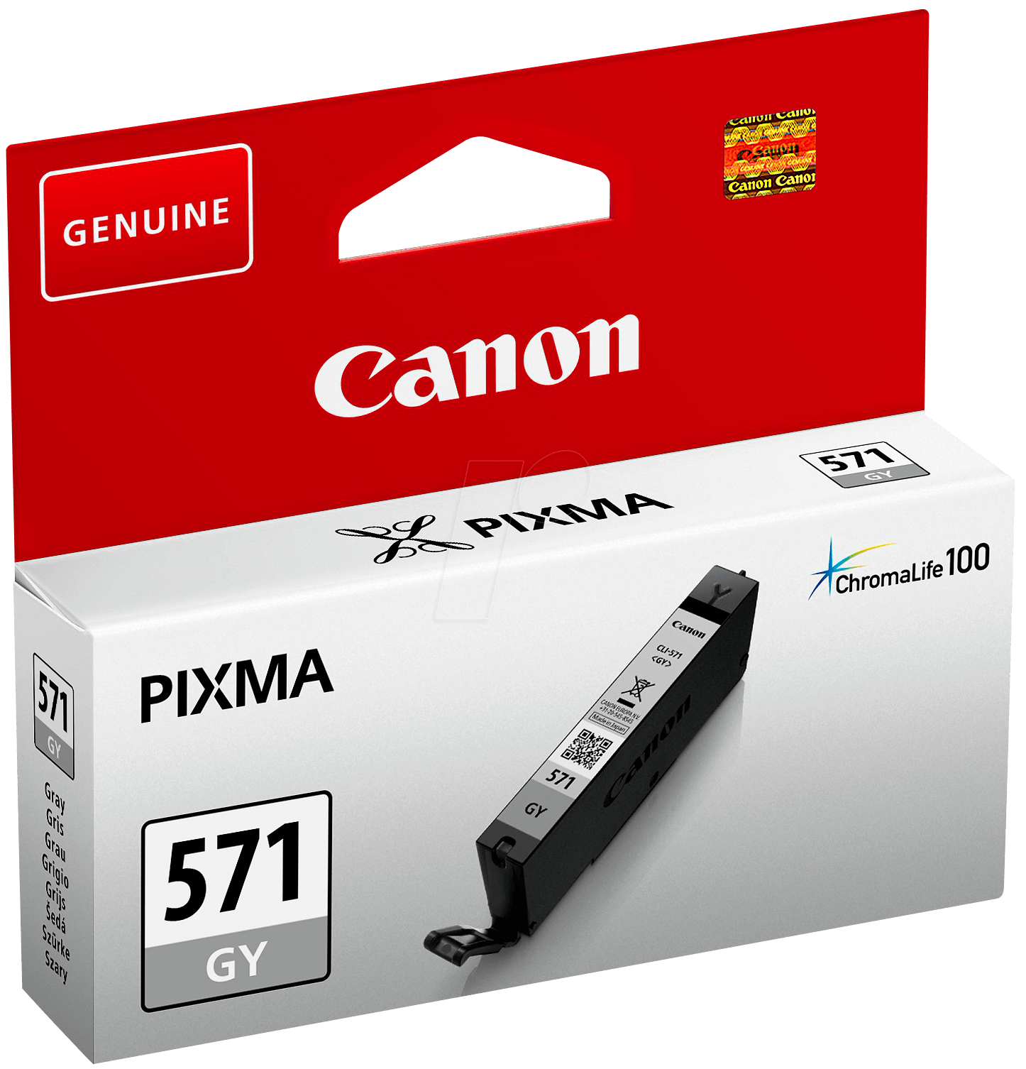 Original Canon CLI-571GY Grey Original Ink Cartridge 0389C001