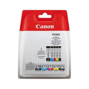 Original Canon PGI-570PGBK and CLI-571BKCMY 5 Colour Original Ink Cartridge Multipack